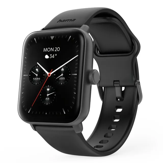 hama-smartwatch-6010-1-65-farbdisplay-telefonfunktion-gps-ip68-100-sportmodi-sch image 1