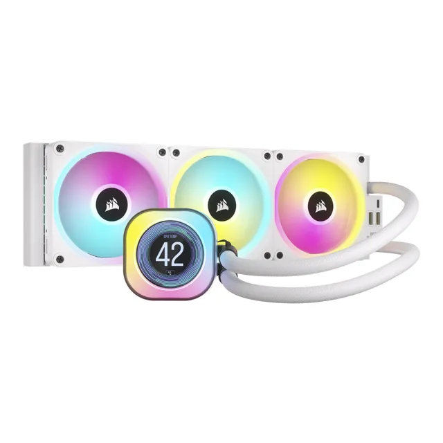 corsair-icue-link-h150i-lcd-360mm-aio-cpu-wasserk-hlung-wei-e-version-mit-2-1-ip image 1