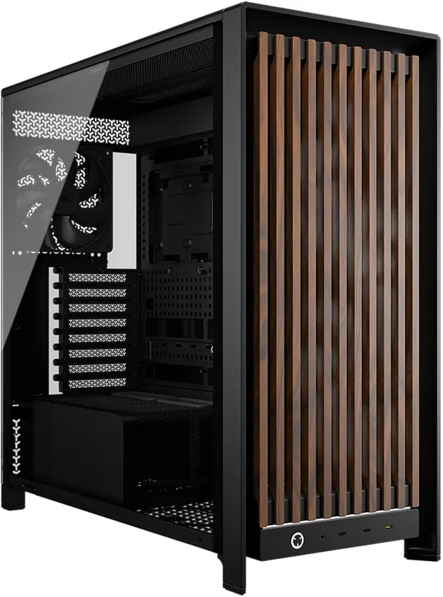 corsair-frame-5000d-wood-rs-mid-tower-atx-pc-geh-use-schwarz-walnuss-frontpanel- image 1