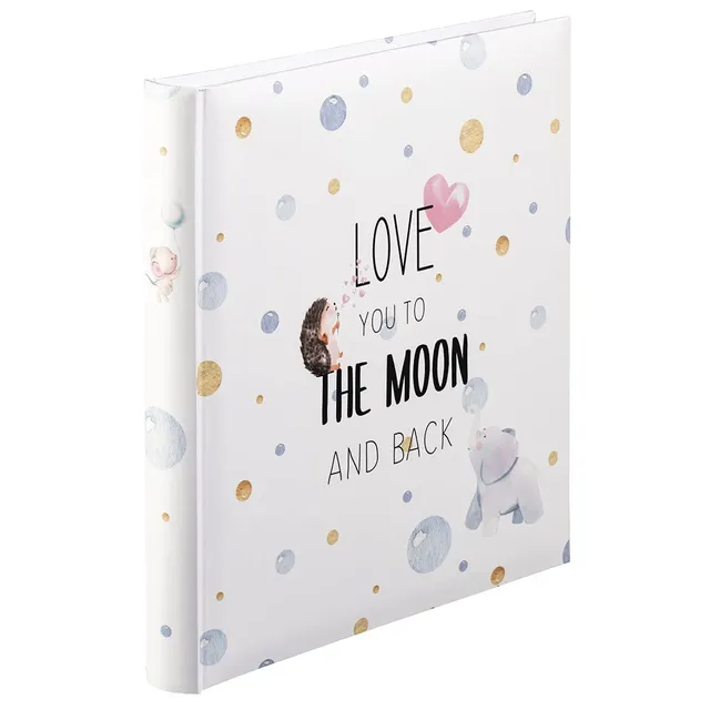 hama-babyalbum-to-the-moon-fotoalbum-mit-60-seiten-240-fotos-29x32-cm-wei image 1