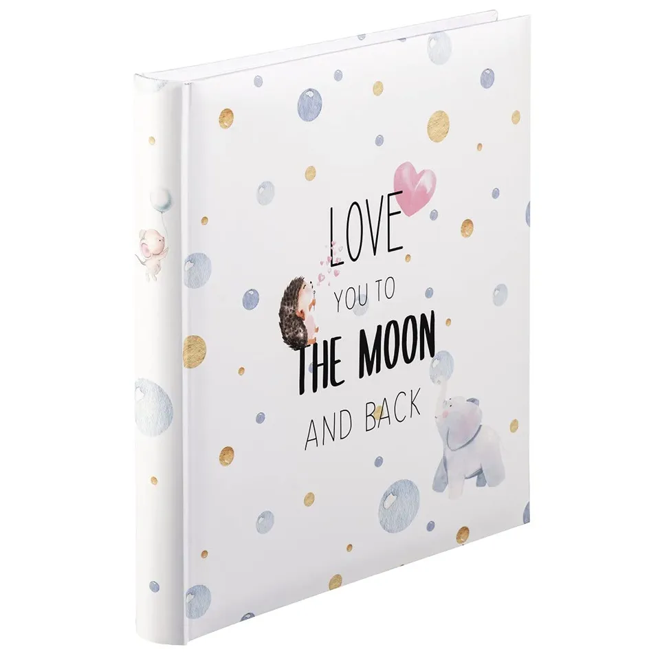 hama-babyalbum-to-the-moon-fotoalbum-mit-60-seiten-240-fotos-29x32-cm-wei image 1