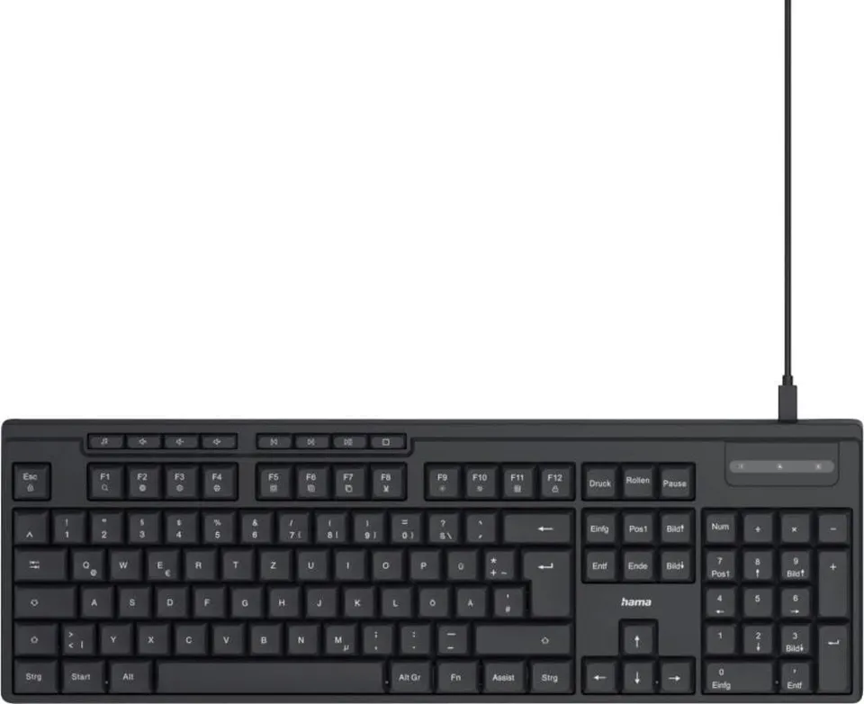 hama-ck-200-kabelgebundene-usb-tastatur-mit-ki-assistent-taste-und-multimedia-fu image 1