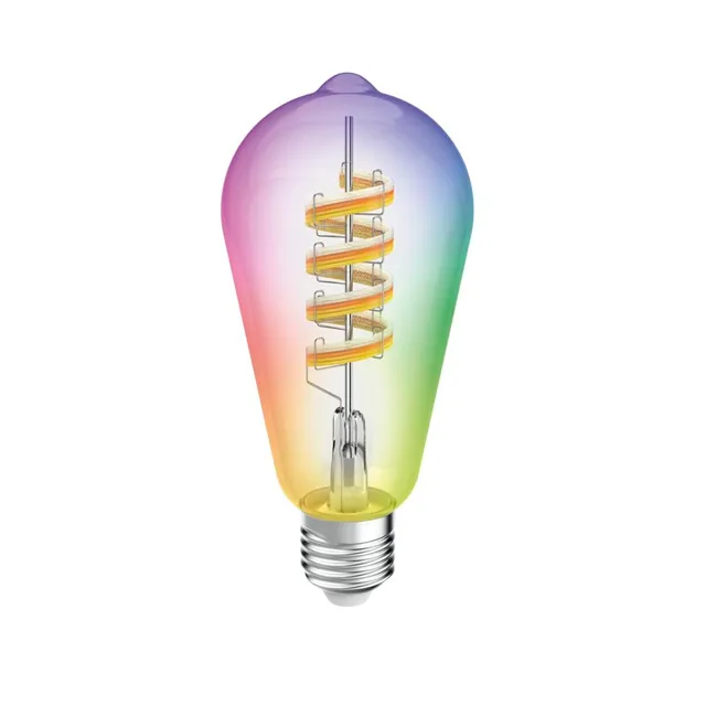 hama-smarte-gl-hbirne-e27-vintage-filament-st64-rgb-wei-dimmbar-matter-kompatibe image 1