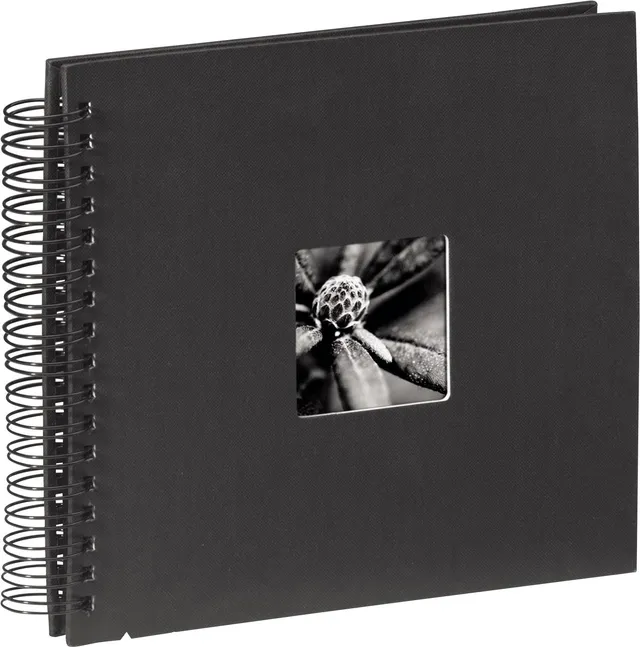 hama-fine-art-fotoalbum-28x24-cm-spiralalbum-50-schwarze-seiten-zum-einkleben-un image 1