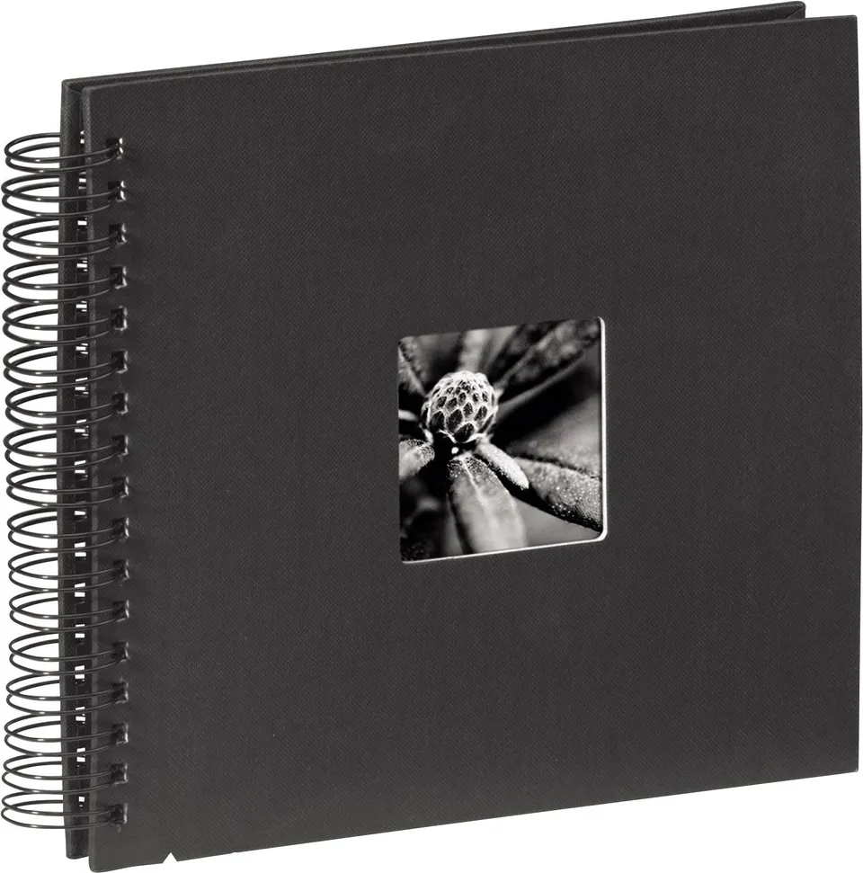 hama-fine-art-fotoalbum-28x24-cm-spiralalbum-50-schwarze-seiten-zum-einkleben-un image 1