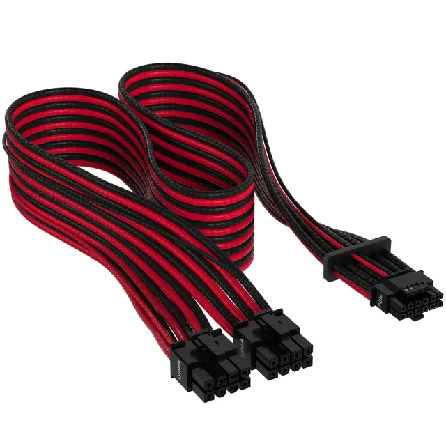 corsair-premium-600w-pcie-5-0-12vhpwr-netzteilkabel-typ-4-mesh-paracord-schwarz- image 1