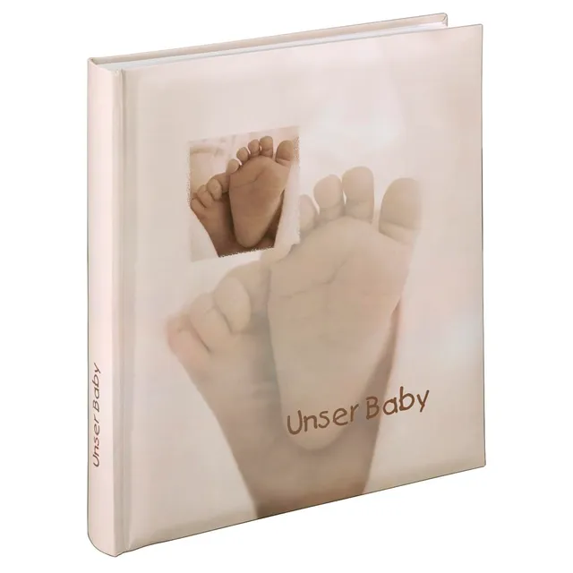 hama-babyalbum-baby-feel-fotoalbum-mit-60-seiten-f-r-300-fotos-29x32-cm-sand image 1