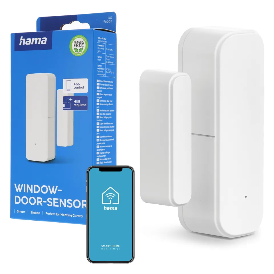 hama-fensterkontakt-zigbee-magnetischer-t-r-fensterkontakt-smarter-fenstersensor image 1