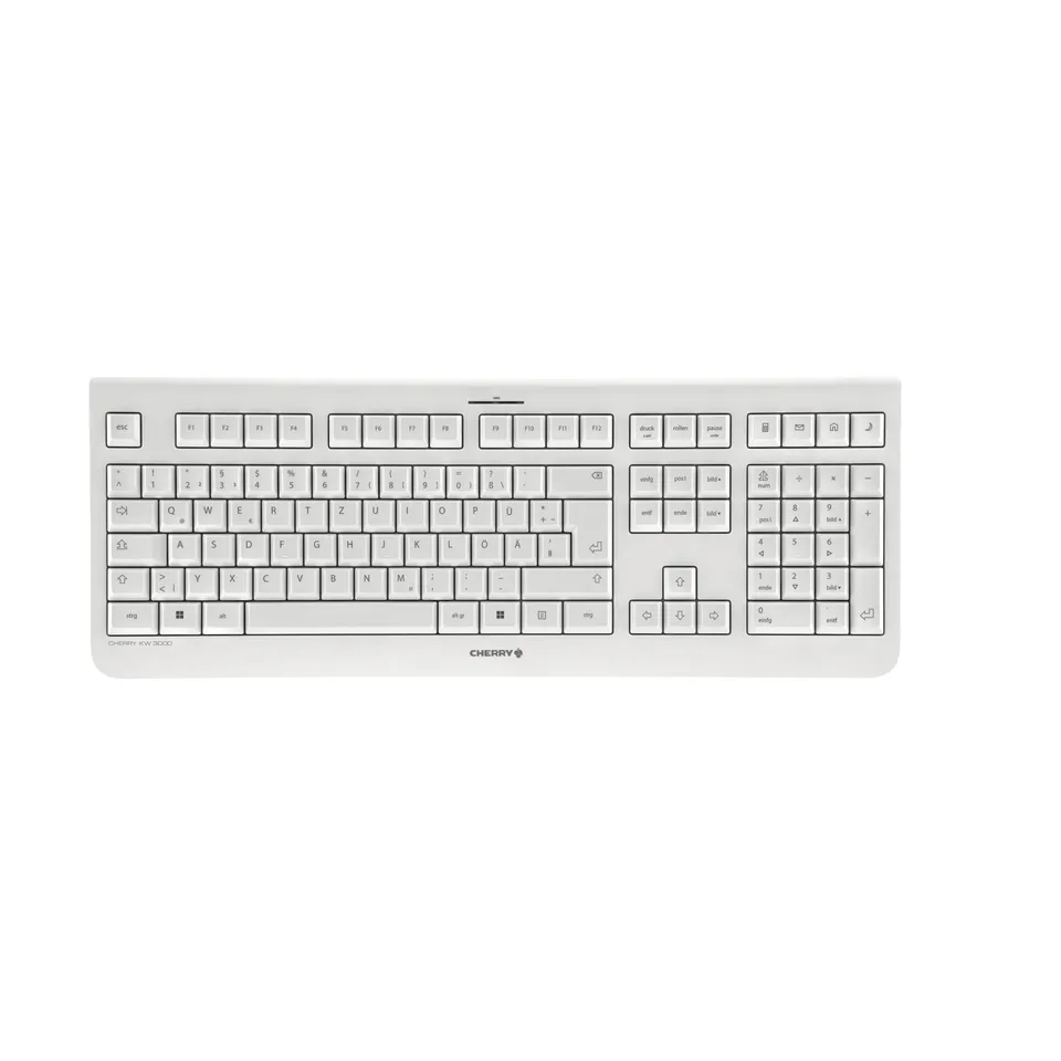cherry-kw-3000-kabellose-office-tastatur-deutsch-qwertz-wei-grau image 1