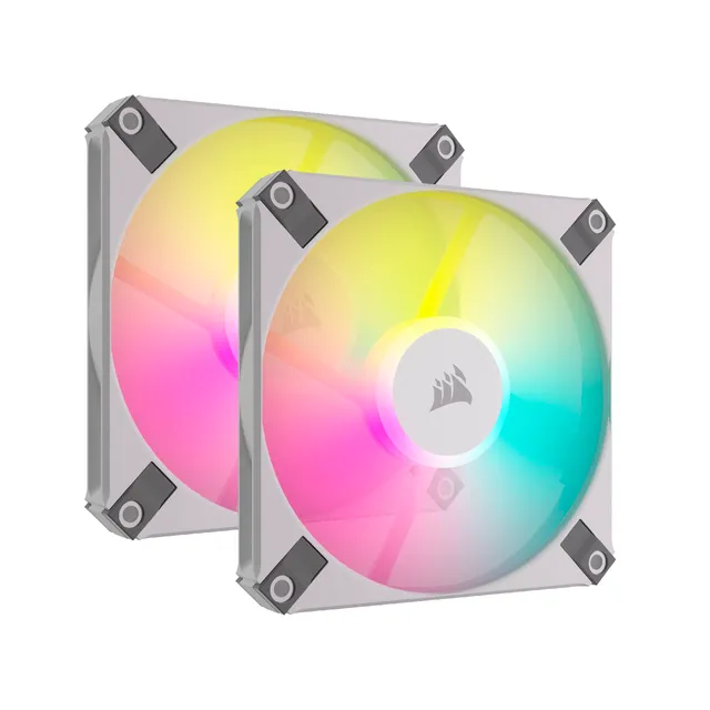 corsair-af120-rgb-slim-120-mm-pwm-l-fter-doppelpack-mit-lighting-node-core-wei image 1