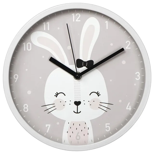 hama-kinder-wanduhr-lovely-bunny-ohne-ticken-25-cm-lernuhr-mit-hasen-motiv-f-rs- image 1