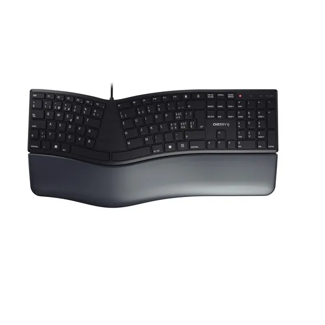 cherry-kc-4500-ergo-ergonomische-kabeltastatur-schweiz-qwertz-schwarz image 1