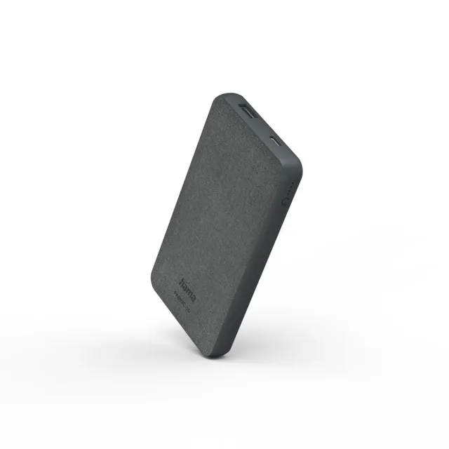 hama-powerbank-fabric-10-10000mah-usb-c-grau image 1