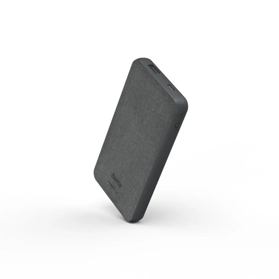 hama-powerbank-fabric-10-10000mah-usb-c-grau image 1