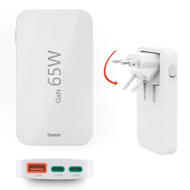 hama-usb-c-schnellladeger-t-65w-gan-mit-2x-usb-c-und-1x-usb-a image 1