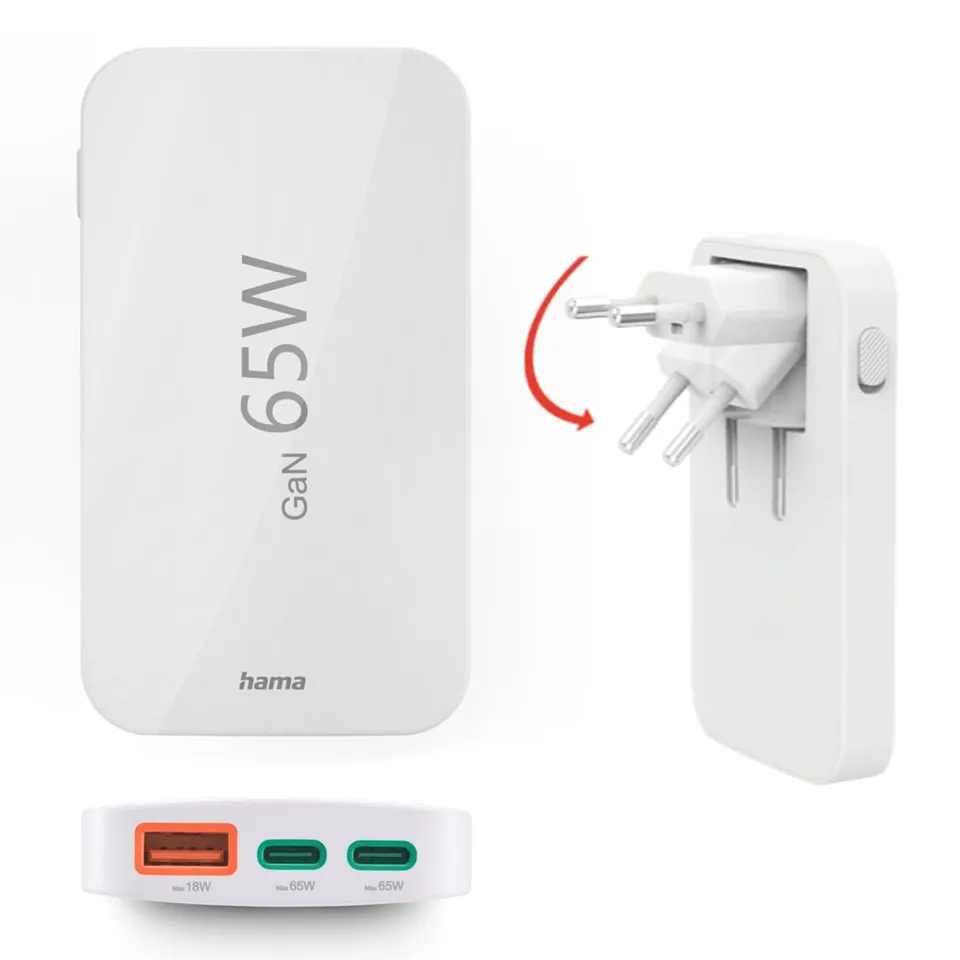 hama-usb-c-schnellladeger-t-65w-gan-mit-2x-usb-c-und-1x-usb-a image 1