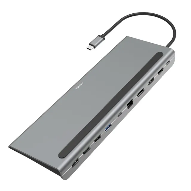 hama-connect2office-pro-usb-c-dockingstation-10-in-1-mit-laptop-st-nder-4k-hdmi- image 1