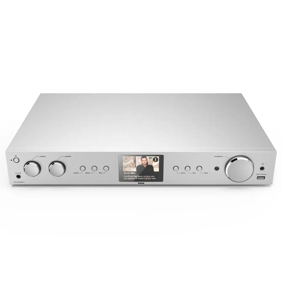 hama-dit2105sbtx-hifi-dab-internetradio-bluetooth-spotify-amazon-music-silber image 1