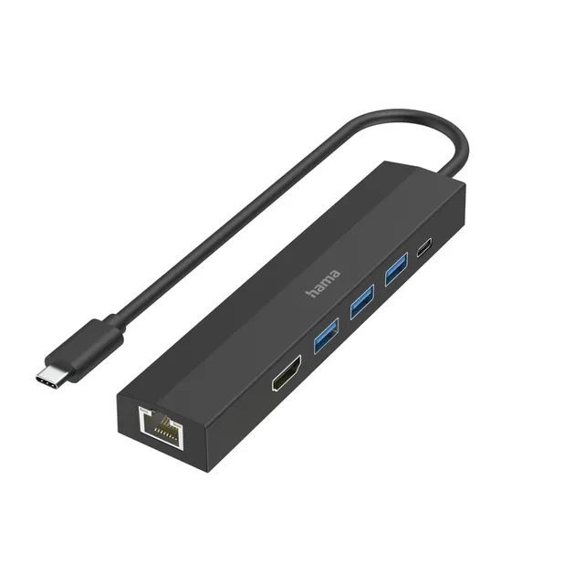hama-usb-hub-6-ports-3x-usb-a-usb-c-hdmi-lan-4k-5-gbps image 1