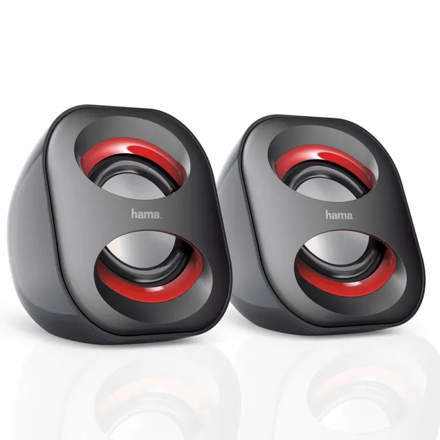 hama-sonic-mobil-183-pc-lautsprecher-usb-3-0-3-5-mm-klinke-3-w-schwarz-rot-aktiv image 1