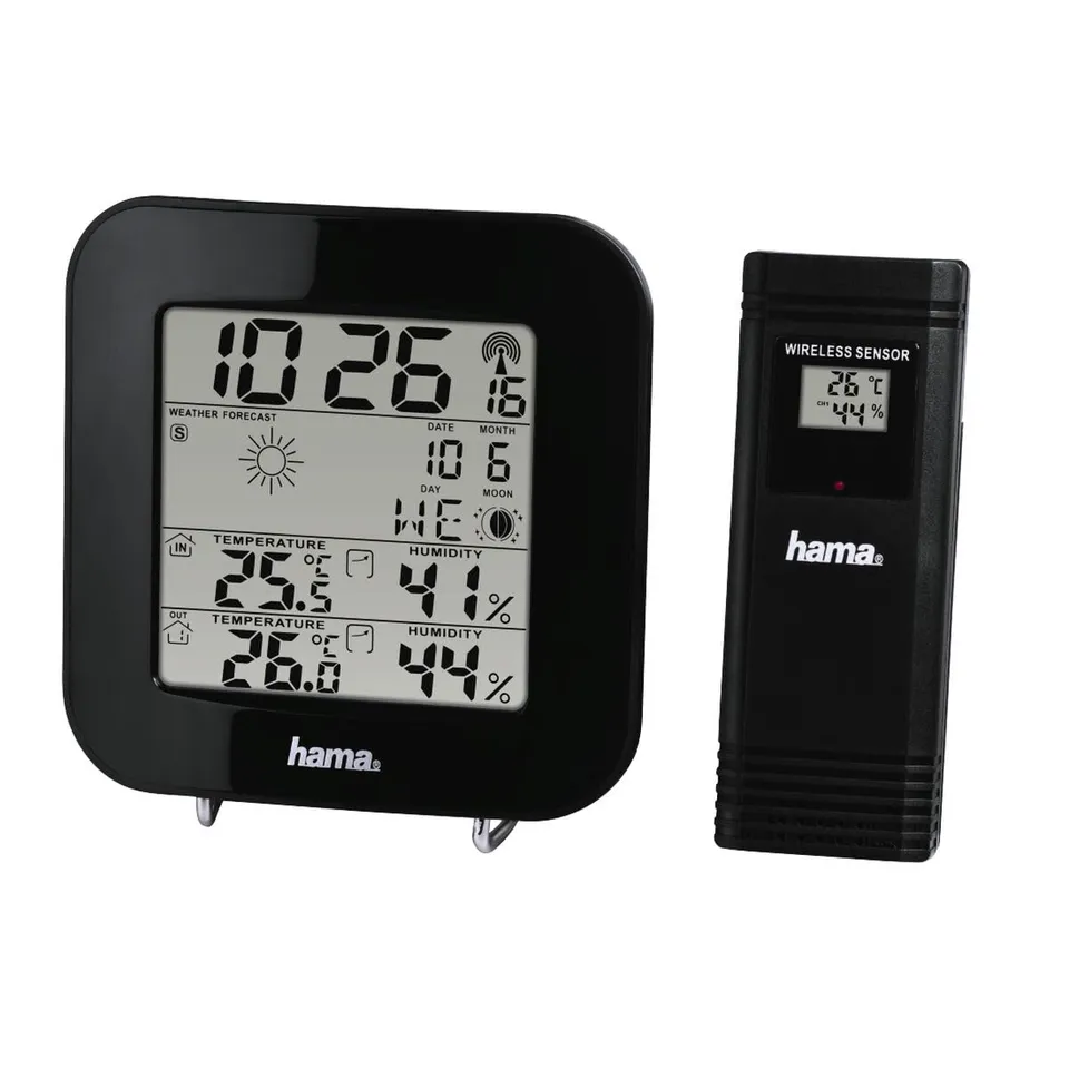 hama-funk-wetterstation-ews-200-mit-au-ensensor-funkuhr-wecker-und-mondphasen-sc image 1