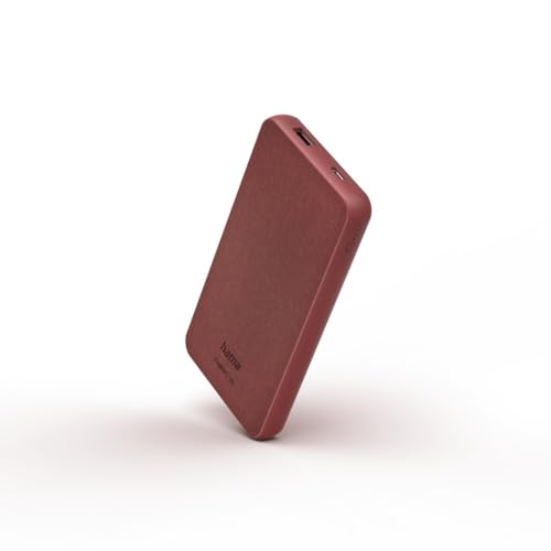 hama-powerbank-fabric-10-10000mah-usb-c-chili-red image 2
