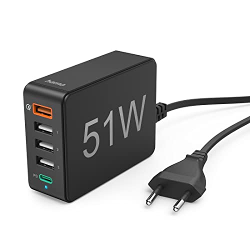 hama-usb-ladestation-5-port-51w-multi-ladeger-t-mit-usb-c-pd-qc-3-0-inkl-1-2m-ka image 5