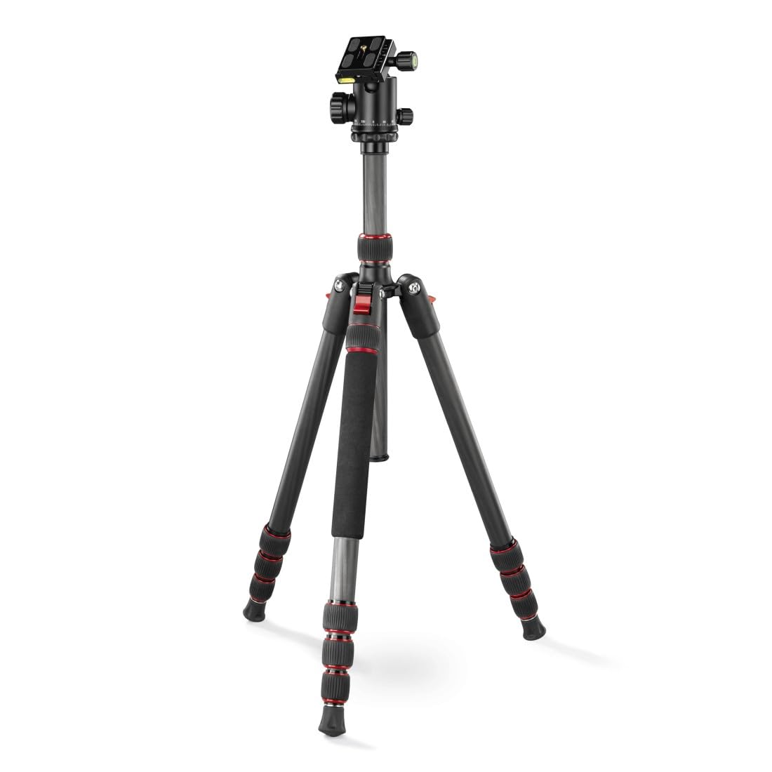hama-reisestativ-ramble-ii-duo-carbon-3-fach-ausziehbares-dreibein-stativ-mit-ei image 1