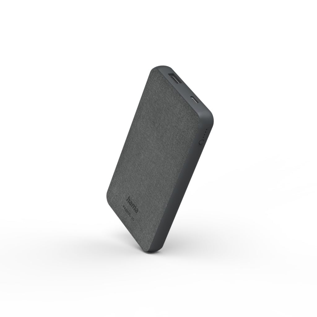 hama-powerbank-fabric-10-10000mah-usb-c-grau image 1