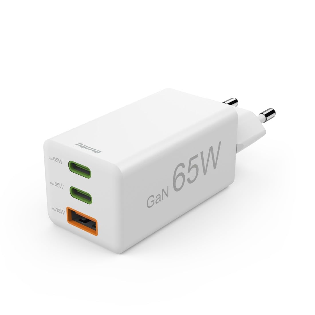 hama-65w-gan-schnellladeger-t-mit-3-ports-2x-usb-c-1x-usb-a-power-delivery-quick image 1