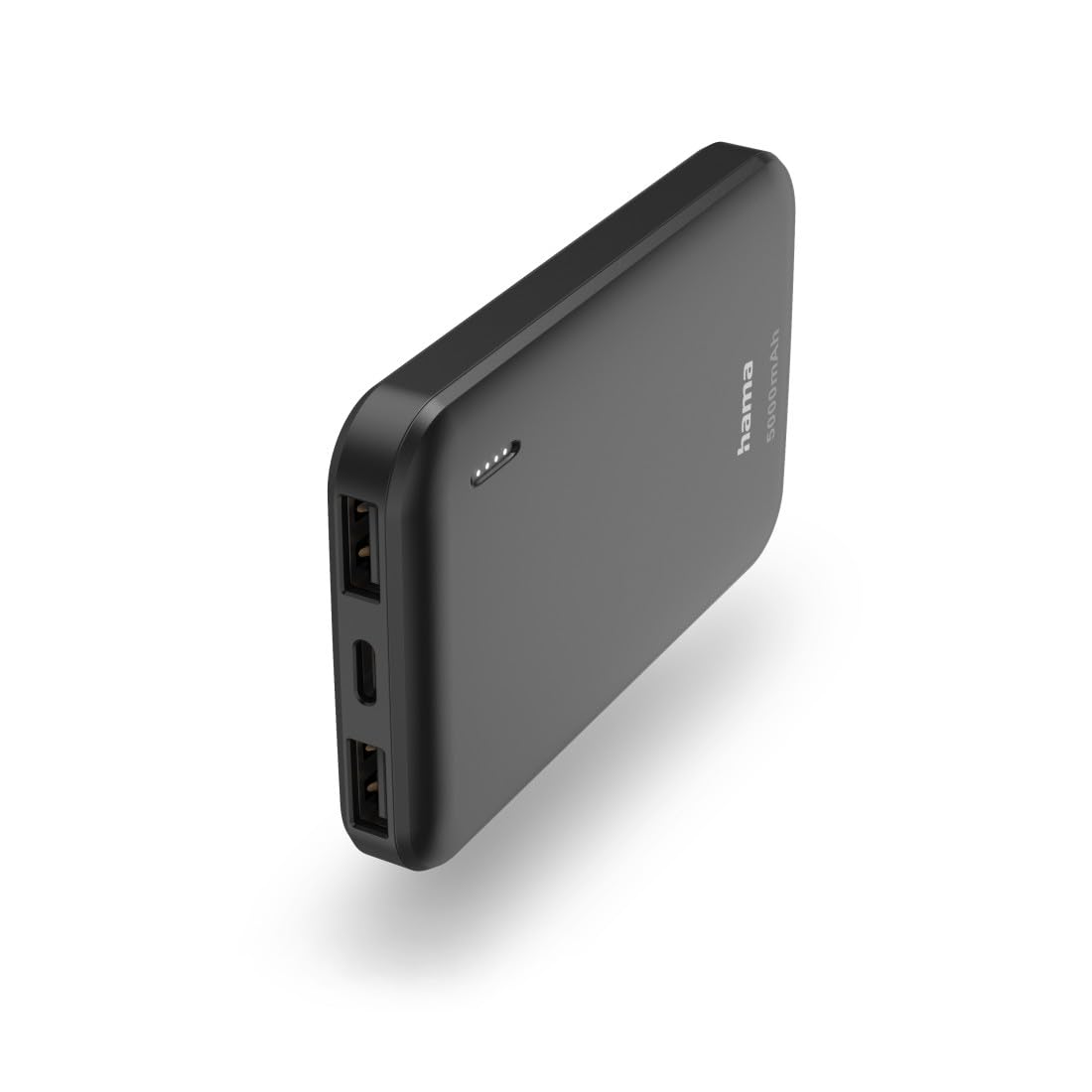 hama-powerbank-pocket-5-5000mah-2x-usb-a-usb-c-eingang-led-anzeige-tragbares-lad image 1