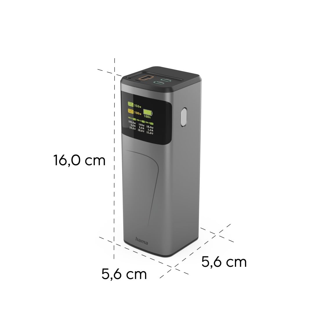 hama-high-power-powerbank-150w-24000-mah-power-delivery-quick-charge-2x-usb-c-1x image 6