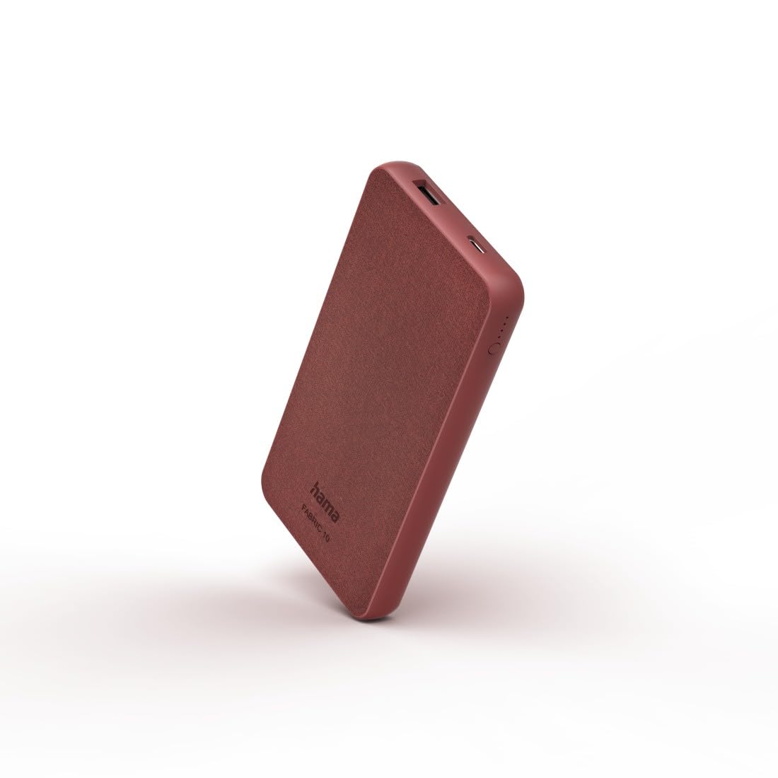 hama-powerbank-fabric-10-10000mah-usb-c-chili-red image 1