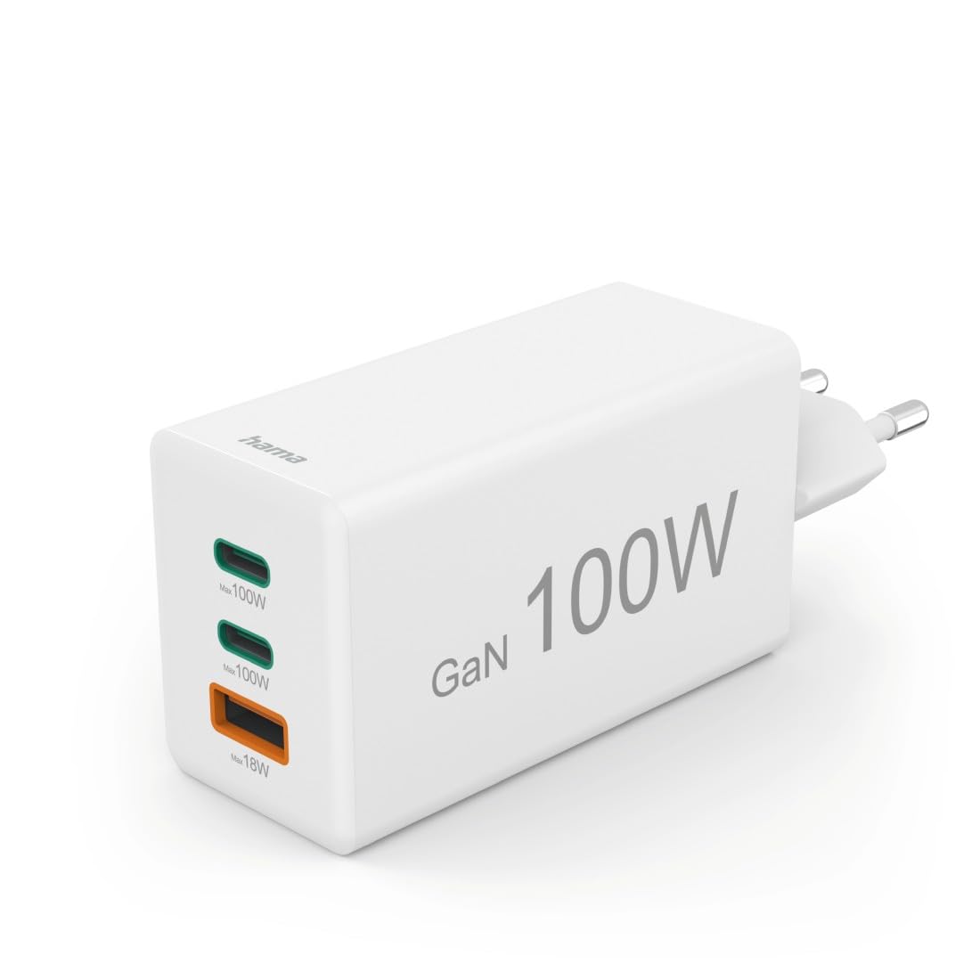 hama-usb-schnellladeger-t-100w-gan-2x-usb-c-1x-usb-a-power-delivery-quick-charge image 1