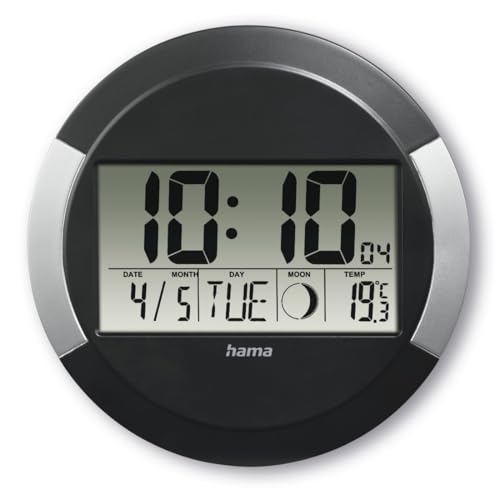 hama-dcf-funkwanduhr-pp-245-schwarz-24-5-cm-digital-mit-kalender-und-thermometer image 4