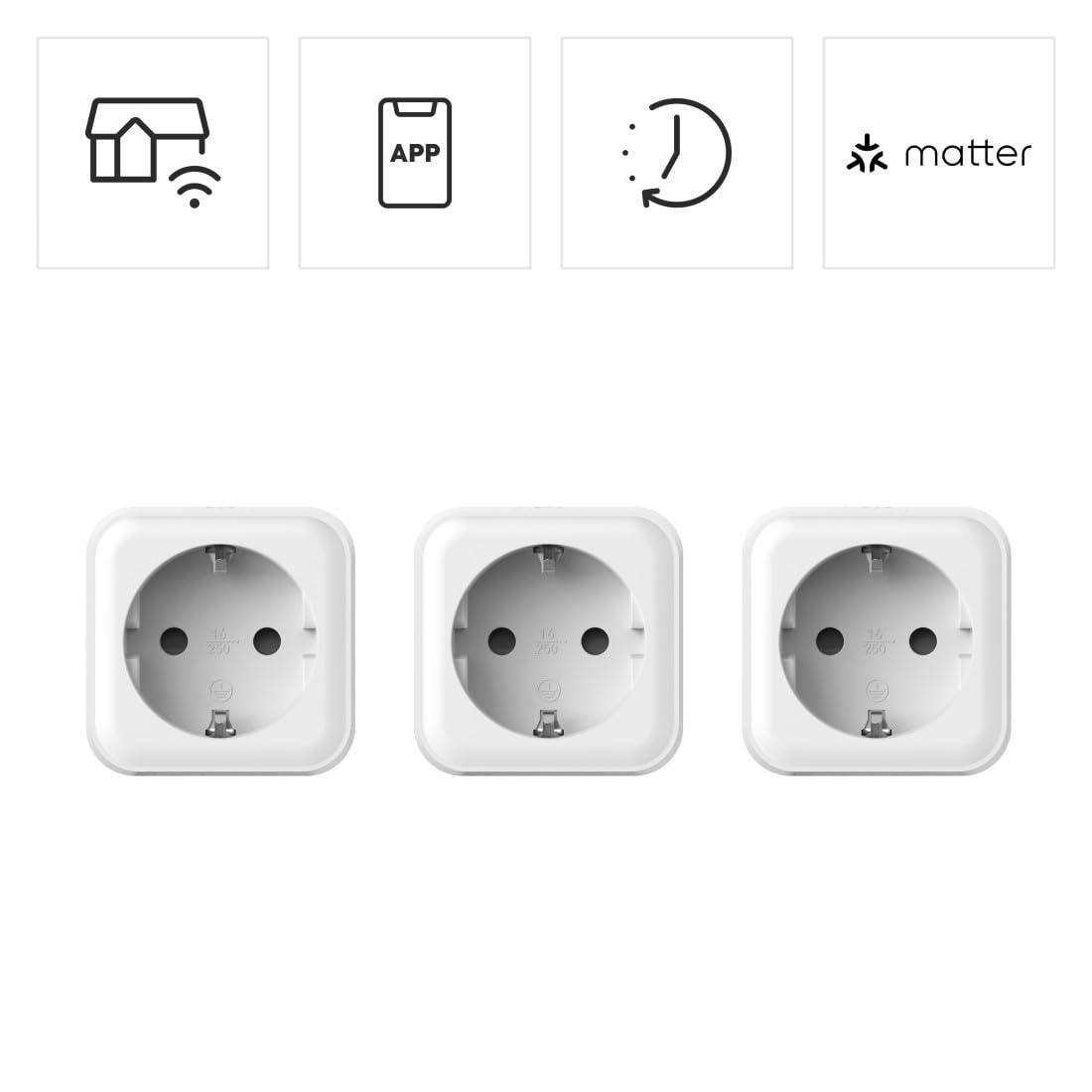 hama-wlan-steckdose-3er-pack-mit-matter-smart-home-standard-app-und-sprachsteuer image 2
