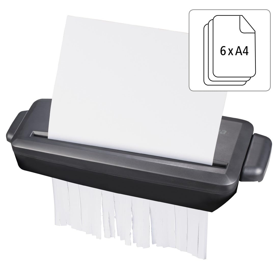 hama-aktenvernichter-mini-s6-streifenschnitt-8mm-f-r-6-blatt-aufsatz-f-r-papierk image 4