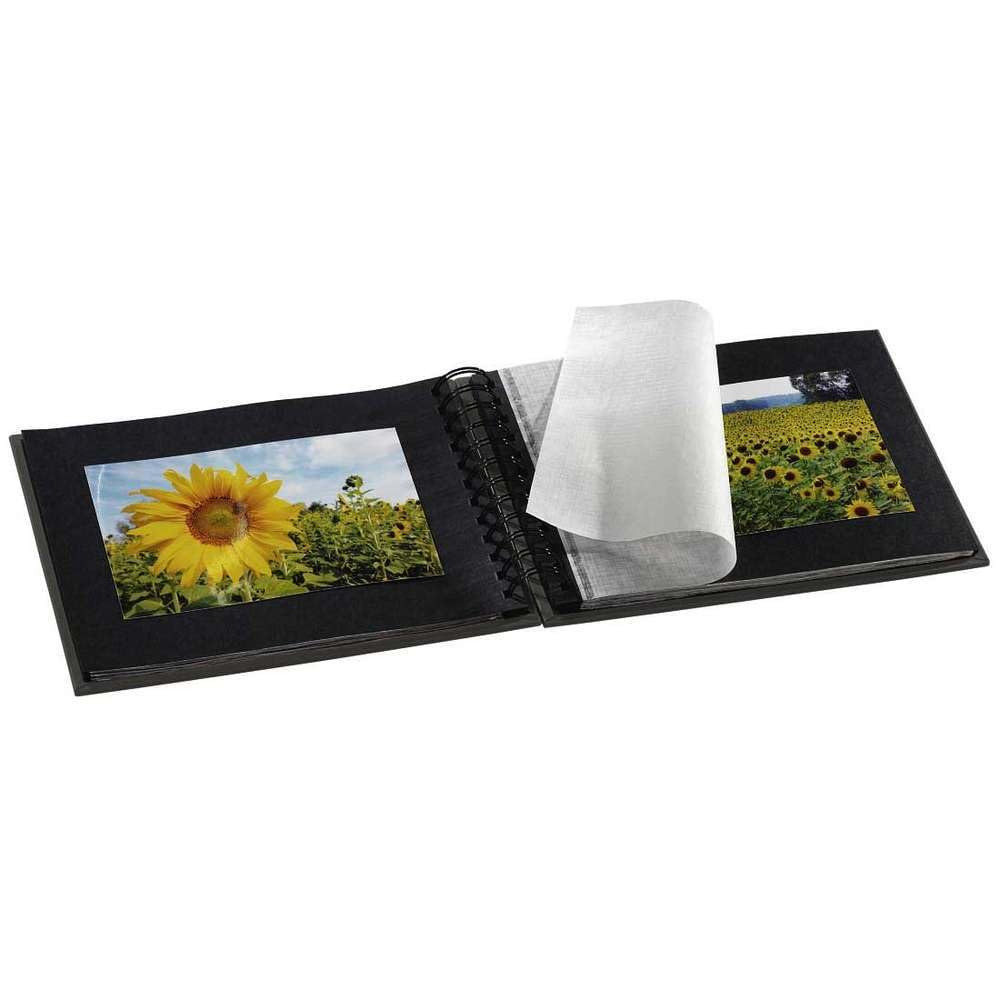 hama-fotoalbum-24x17-cm-spiralalbum-mit-50-schwarzen-seiten-pergamin-trennbl-tte image 3