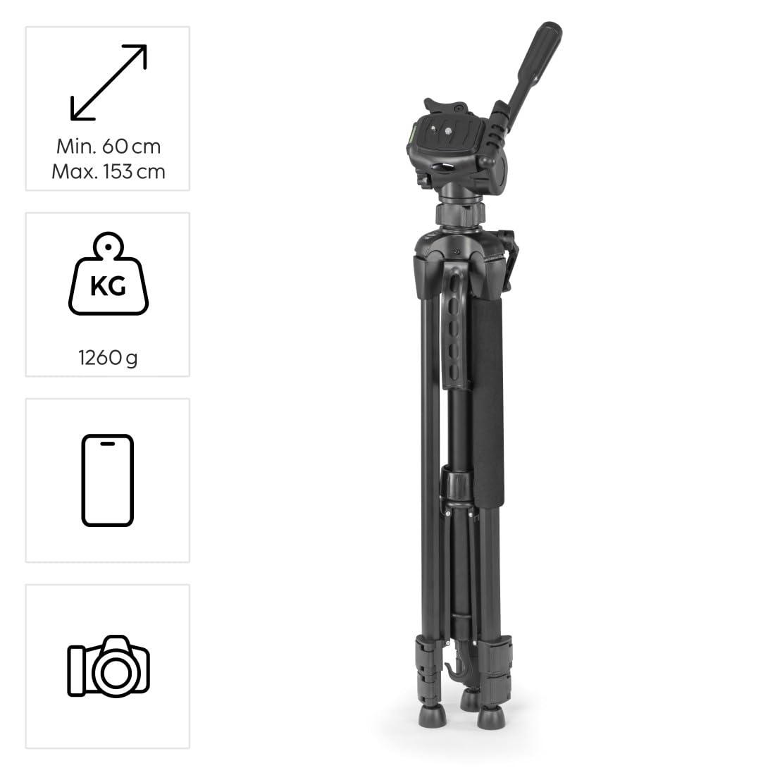 hama-stativ-kamera-action-153-3d-leichtes-fotostativ-mit-handy-halterung image 4
