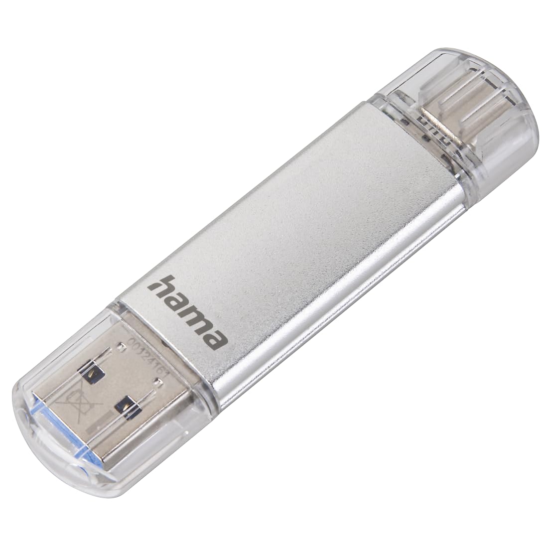 hama-64gb-usb-3-2-gen-1-type-c-stick-2-in-1-usb-c-und-usb-a-otg-silber image 1