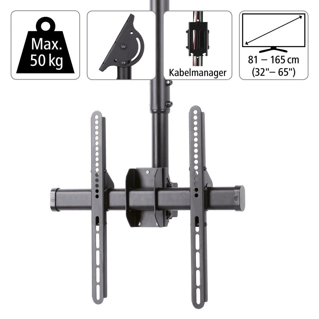 hama-deckenhalterung-f-r-fernseher-32-65-zoll-schwenkbar-neigbar-50-kg image 2