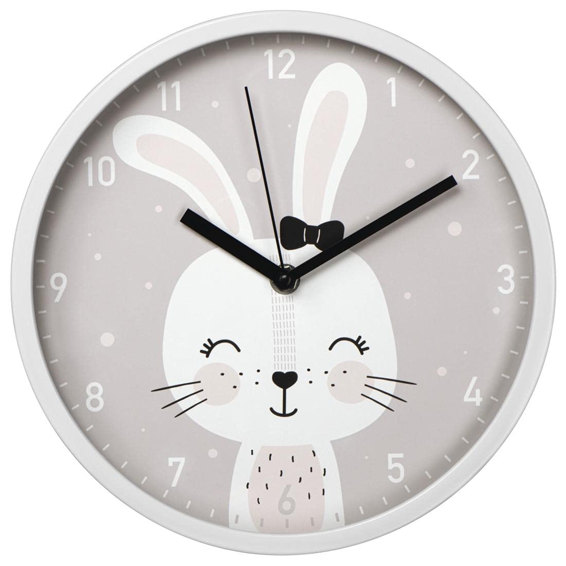 hama-kinder-wanduhr-lovely-bunny-ohne-ticken-25-cm-lernuhr-mit-hasen-motiv-f-rs- image 1