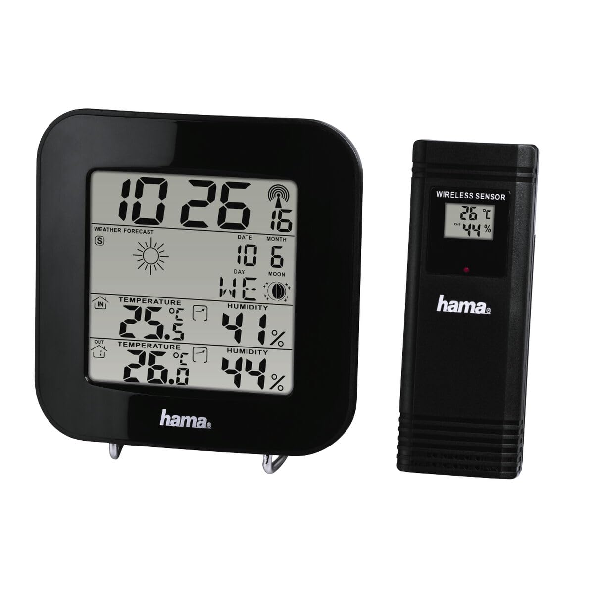 hama-funk-wetterstation-ews-200-mit-au-ensensor-funkuhr-wecker-und-mondphasen-sc image 1