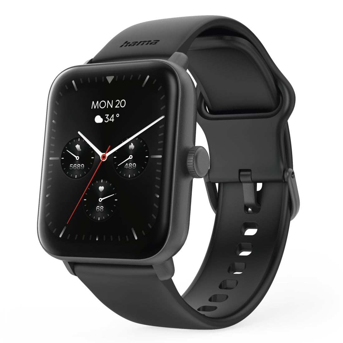 hama-smartwatch-6010-1-65-farbdisplay-telefonfunktion-gps-ip68-100-sportmodi-sch image 1