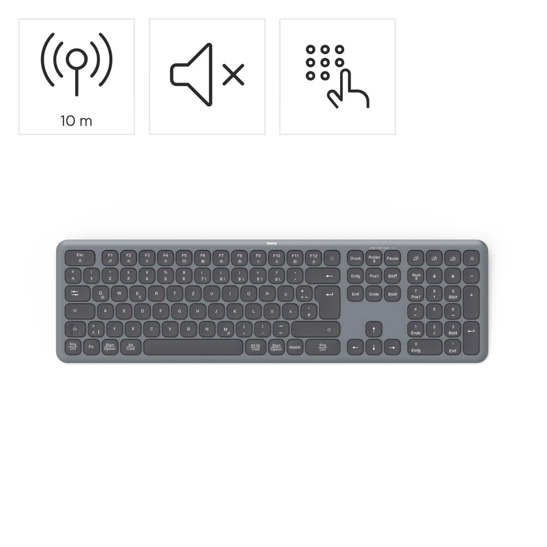 hama-wk-550-multi-device-tastatur-kabellos-funk-bluetooth-qwertz-de image 2