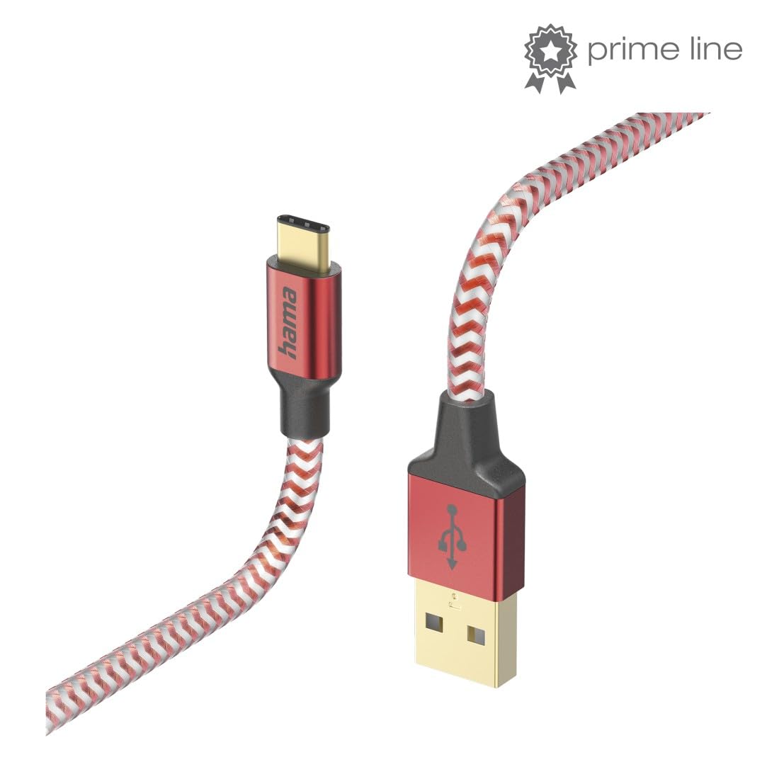 hama-reflective-usb-a-auf-usb-c-ladekabel-nylon-1-5-m-rot image 5