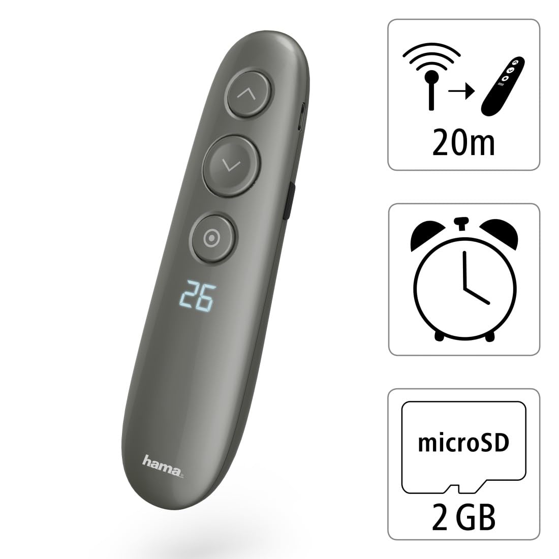 hama-spot-pointer-wireless-presenter-mit-digitalem-laserpointer-air-maus-timer-u image 2