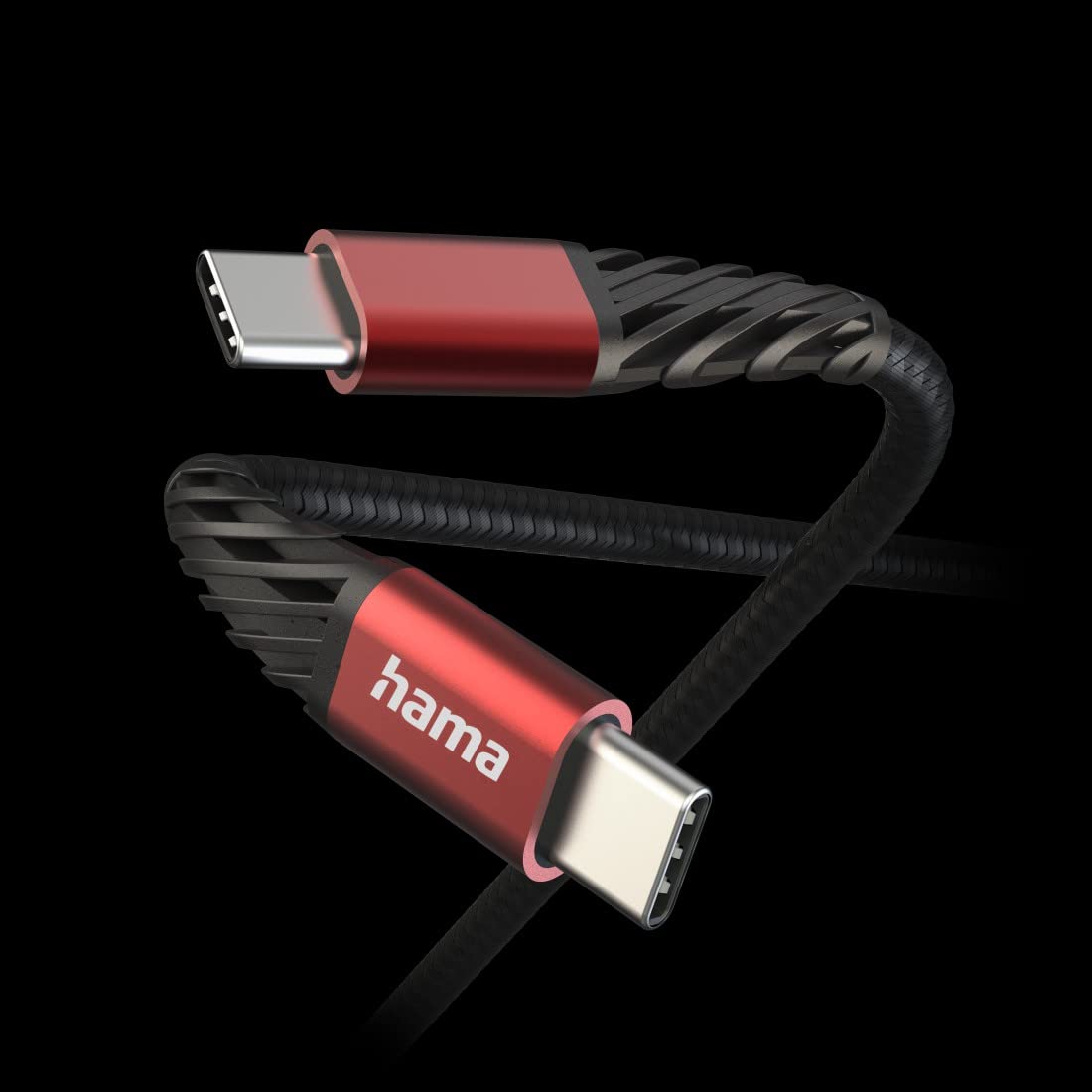 hama-ladekabel-extreme-usb-c-auf-usb-c-nylon-1-5-m-schwarz-rot image 2