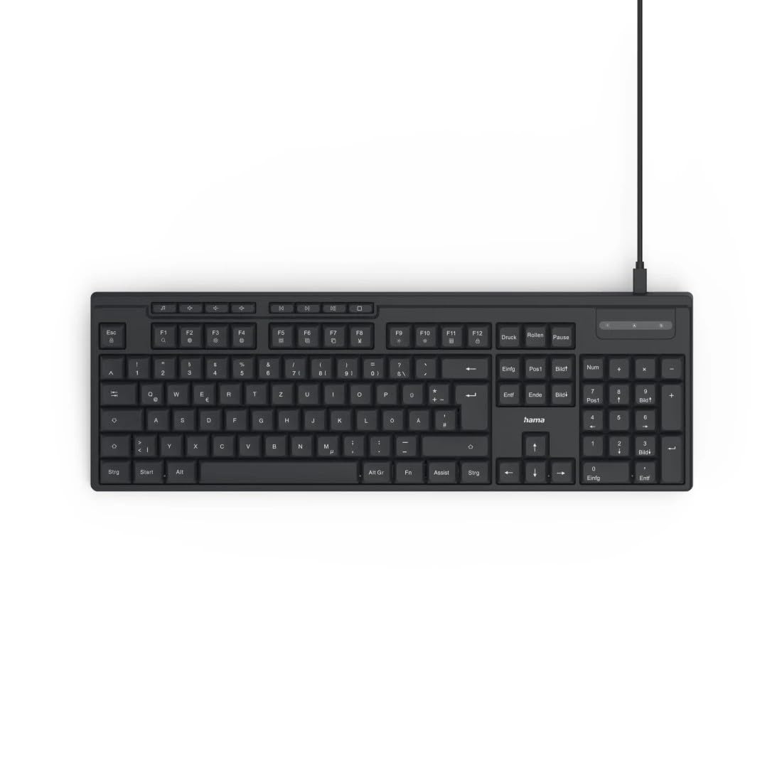 hama-ck-200-kabelgebundene-usb-tastatur-mit-ki-assistent-taste-und-multimedia-fu image 2