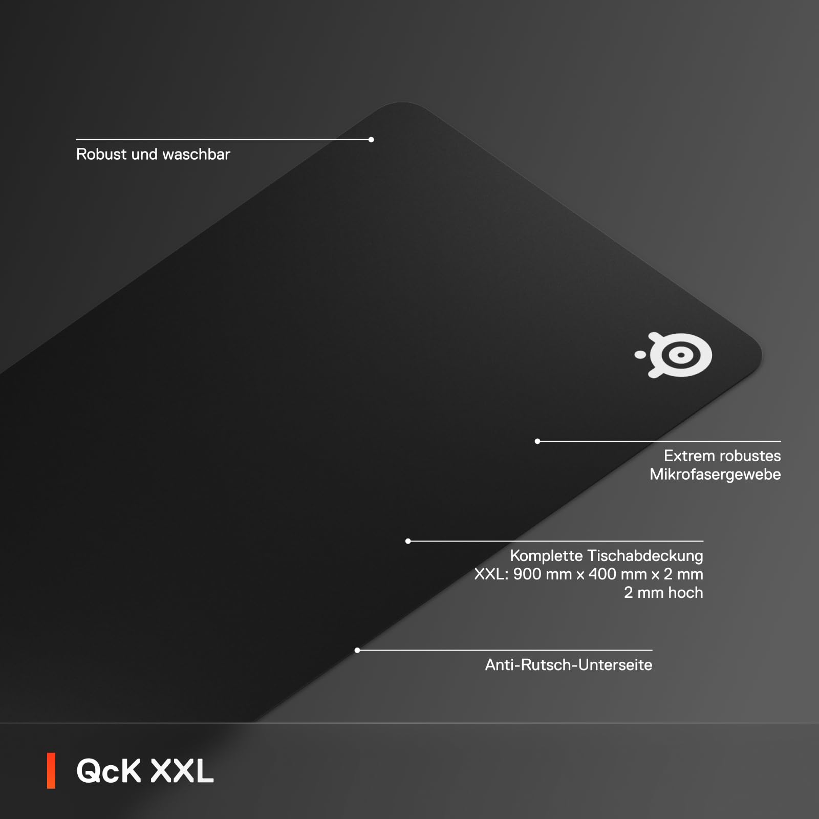 steelseries-qck-xxl-gaming-mauspad-stoff-rutschfeste-unterseite-komplette-tischa image 2